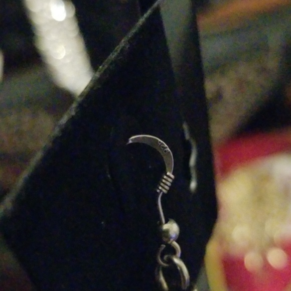 Silver Handmade boho drop earrings - Picture 2 of 4